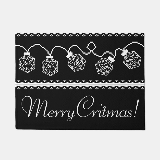 RPGライトクラシック | ファンタジー卓上ゲーマーサイコロ ドアマット (正面)