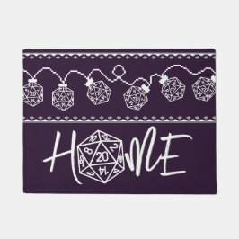 RPGライトパープル | ファンタジー卓上ゲーマーサイコロ ドアマット