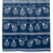 RPGライトブルー | ファンタジー卓上ゲーマーサイコロ シャワーカーテン (正面)