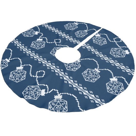RPGライトブルー | ファンタジー卓上ゲーマーサイコロ ブラッシュドポリエステルツリースカート (アングル)