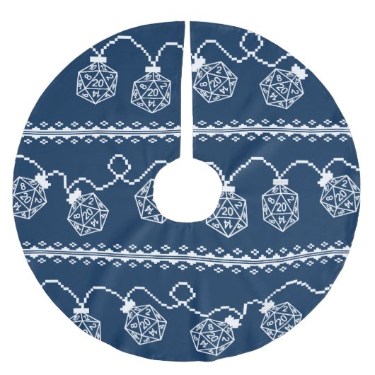 RPGライトブルー | ファンタジー卓上ゲーマーサイコロ ブラッシュドポリエステルツリースカート (正面)