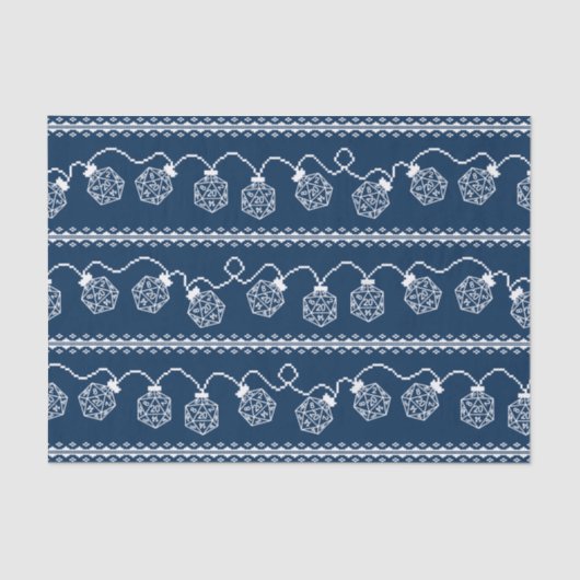 RPGライトブルー | ファンタジー卓上ゲーマーサイコロ 薄葉紙 (正面)