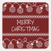 RPGライト赤 | ファンタジー卓上レトロゲーマーサイコロ スクエアシール (正面)