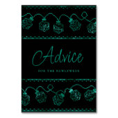 RPGライト | ティール(緑がかった色)グリーンファンタジー卓上カスタム テーブルナンバー (正面)