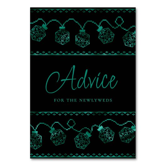 RPGライト | ティール（緑がかった色）グリーンファンタジー卓上カスタム テーブルナンバー (正面)