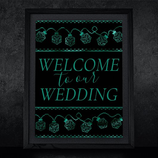 RPGライト | ティール（緑がかった色）ファンタジーテーブルトップゲーマーウェルカム ポスター