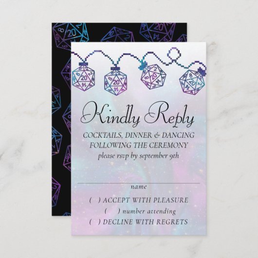 RPGライト | ネブラファンタジー卓上ゲーマーサイコロ 出欠カード (正面/裏面)