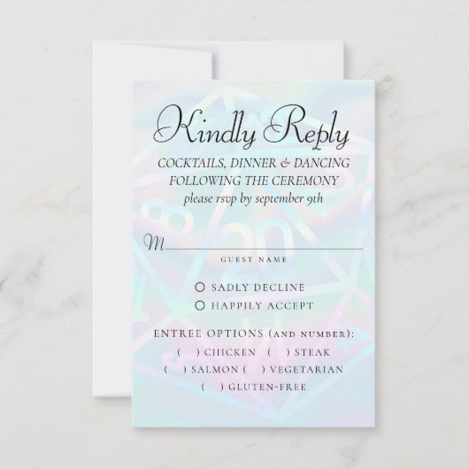 RPGライト | ホロファンタジーテーブルトップゲーマーエントリー 出欠カード (正面)