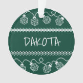 RPGライト(緑) | ファンタジー卓上ゲーマーサイコロ オーナメント (正面)