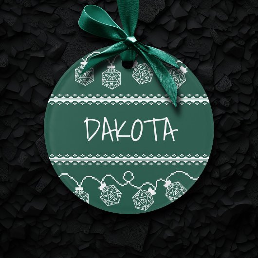 RPGライト(緑) | ファンタジー卓上ゲーマーサイコロ オーナメント