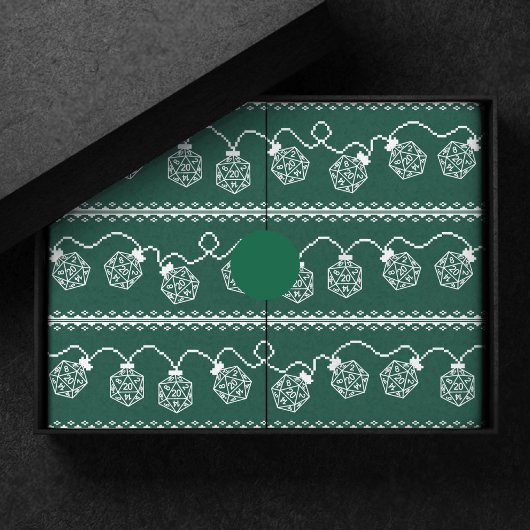 RPGライト(緑) | ファンタジー卓上ゲーマーサイコロ 薄葉紙