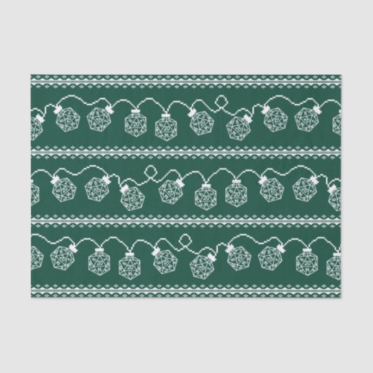 RPGライト(緑) | ファンタジー卓上ゲーマーサイコロ 薄葉紙 (正面)