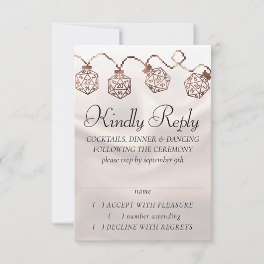 RPGライト | 銅ファンタジー卓上ゲーマーサイコロ 出欠カード (正面)