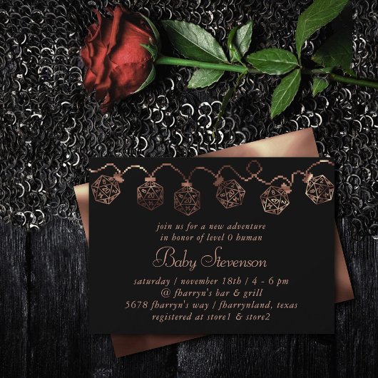 RPGライト | 銅ファンタジー卓上ゲーマーサイコロ 招待状