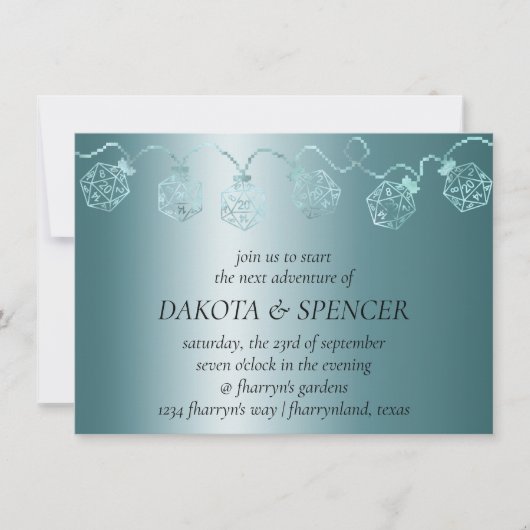 RPGルクース | アクアシェンテーブルトップゲーマーサイコロライト 招待状 (正面)