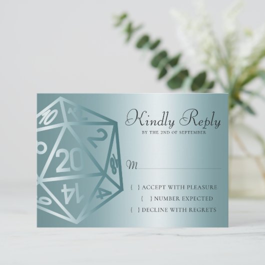 RPGルクース | アクアシェンファンタジー卓上ゲーマーサイコロ 出欠カード (スタンド正面)