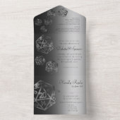 RPGルクース | オニキスファンタジーテーブルトップゲーマーサイコロエンツリー オールインワン招待状 (内側)