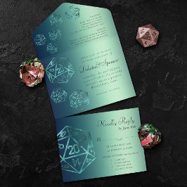 RPGルクース | ティール（緑がかった色）シェンファンタジー卓上ゲーマーミール オールインワン招待状