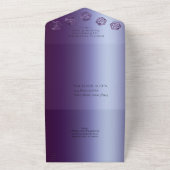 RPGルクース | バイオレットファンタジーテーブルトップゲーマーエントリー オールインワン招待状 (外側)