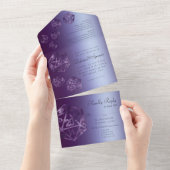 RPGルクース | バイオレットファンタジーテーブルトップゲーマーエントリー オールインワン招待状 (貼ってはがせる)