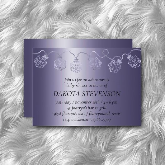 RPGルクース | パープルシェンテーブルトップゲーマーサイコロライト 招待状