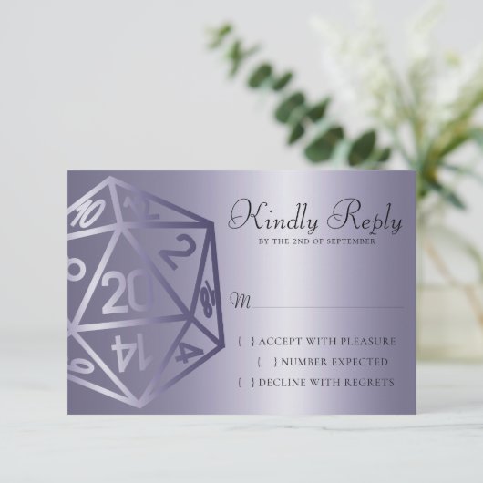 RPGルクース | パープルシェンファンタジーテーブルトップゲーマー 出欠カード (スタンド正面)