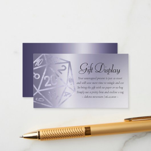 RPGルクース | パープルファンタジーテーブルトップゲーマーイベント エンクロージャーカード (正面/裏面インサイチュ)