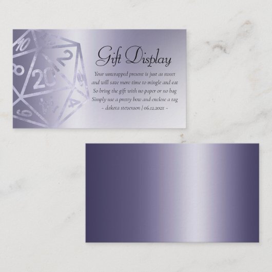 RPGルクース | パープルファンタジーテーブルトップゲーマーイベント エンクロージャーカード (正面/裏面)