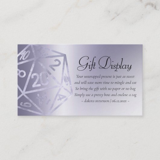 RPGルクース | パープルファンタジーテーブルトップゲーマーイベント エンクロージャーカード (正面)