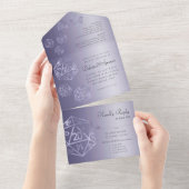 RPGルクース | パープルファンタジーテーブルトップゲーマーエントリー オールインワン招待状 (貼ってはがせる)