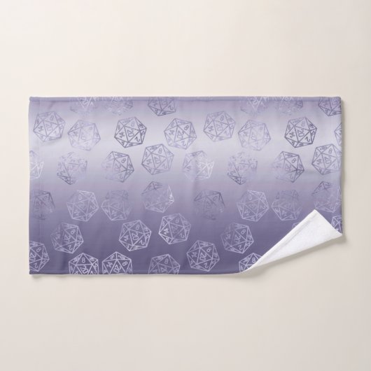 RPGルクース | パープルファンタジーテーブルトップPnPゲーマーサイコロ バスタオルセット (ハンドタオル)