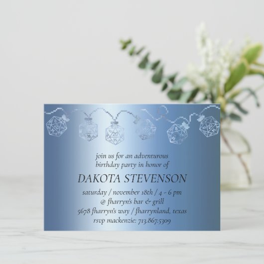 RPGルクース | ブルーシェンテーブルトップゲーマーサイコロライト 招待状 (スタンド正面)