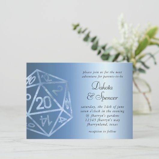 RPGルクース | ブルーシェンファンタジー卓上ゲーマーサイコロ 招待状 (スタンド正面)