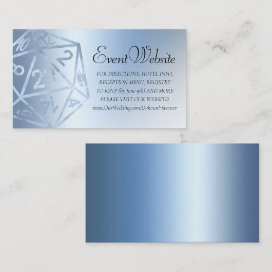 RPGルクース | ブルーファンタジー卓上ゲーマーウェブサイト エンクロージャーカード (正面/裏面)