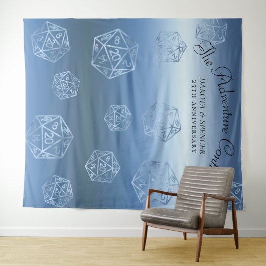 RPGルクース | ブルーファンタジー卓上ゲーマーフォトブース タペストリー (インサイチュ(横))