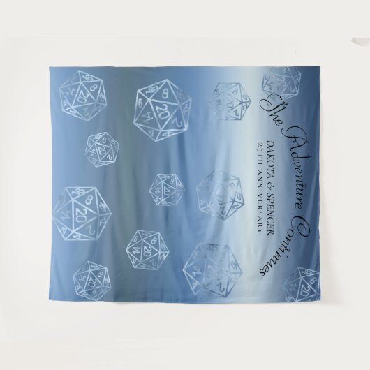 RPGルクース | ブルーファンタジー卓上ゲーマーフォトブース タペストリー (正面(横))