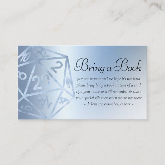 RPGルクース | ブルーファンタジー卓上ゲーマーベビーブック エンクロージャーカード (正面)