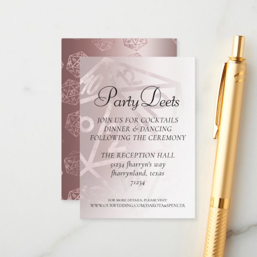 RPGルクース | モーヴシェンファンタジーテーブルトップゲーマーサイコロ エンクロージャーカード (正面/裏面インサイチュ)