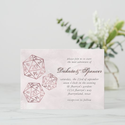 RPGルクース | モーヴスモークファンタジー卓上ゲーマーサイコロ 招待状 (スタンド正面)