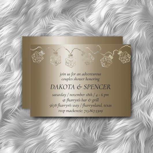 RPGルクース | 金ゴールドシェンテーブルトップゲーマーサイコロライト 招待状