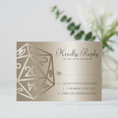 RPGルクース | 金ゴールドシェンファンタジー卓上ゲーマーサイコロ 出欠カード (スタンド正面)