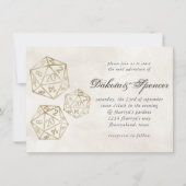 RPGルクース | 金ゴールドスモークファンタジー卓上ゲーマーサイコロ 招待状 (正面)