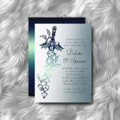 RPG剣 | ティール(緑がかった色)ファンタジーテーブルトップPnPゲーマーサイコロ 招待状