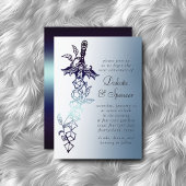 RPG剣 | ネイビーシェンファンタジー卓上ゲーマーサイコロ 招待状