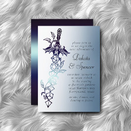 RPG剣 | ネイビーシェンファンタジー卓上ゲーマーサイコロ 招待状