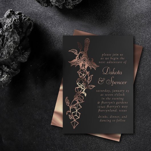 RPG剣 | 銅ファンタジー卓上ゲーマーサイコロ 招待状