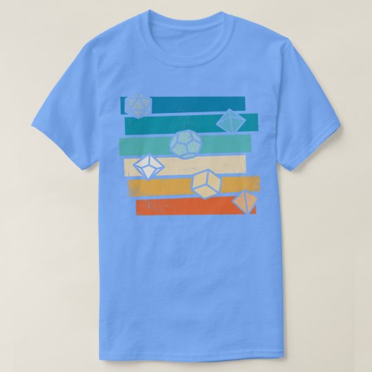 RPG実行ロール遊のゲームサイコロD20ヴィンテージ Tシャツ (デザイン正面)