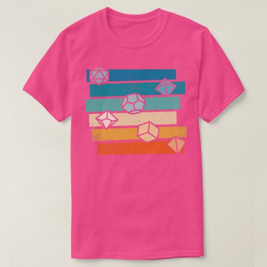 RPG実行ロール遊のゲームサイコロD20ヴィンテージ Tシャツ (デザイン正面)