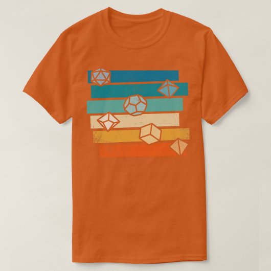 RPG実行ロール遊のゲームサイコロD20ヴィンテージ Tシャツ (デザイン正面)