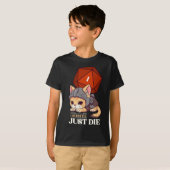 RPG猫多分死ぬダイシー猫ダメユニ大人子供 Tシャツ (正面フル)